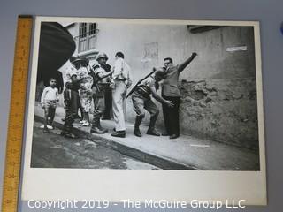 Large Format Photo; B&W; "President Kennedy Visits Venezuela"; by Arthur Rickerby, Renowned American Photojournalist