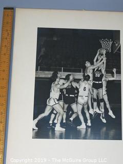 Large Format B&W Mounted Photo; 1940's Duke vs Lehigh Basketball game action