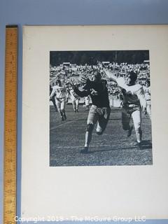 Large Format B&W Mounted Photo; 1940's college football game action