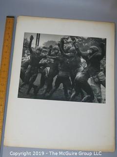 Large Format Photo; B&W; Mounted; "Football Game Action"