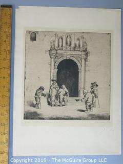 Engraving print (Signed); titled and signed in pencil by Erhard Amadeus-Dier