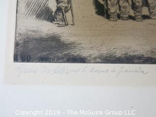 Engraving print (Signed); titled and signed in pencil by Erhard Amadeus-Dier