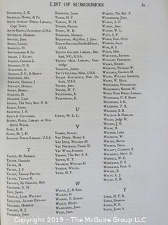 Facsimile # 517/1000 of subscription list for Shakespeare's Comedies, Histories and Tragedies; published by Henry Frowde, Publisher to the University of Oxford 