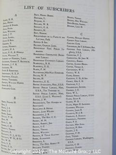 Facsimile # 517/1000 of subscription list for Shakespeare's Comedies, Histories and Tragedies; published by Henry Frowde, Publisher to the University of Oxford 