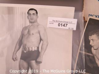 Collection of wrestling photos and Ring Magazine