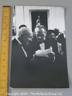 11 x 14 B&W Photo of President John F. Kennedy and the First Lady host 49 Nobel Prize Winners at The White House where JFK Quipped: "This is the greatest gathering of knowledge and talent in the White House since Thomas Jefferson dined alone" ; photo by Arthur Rickerby