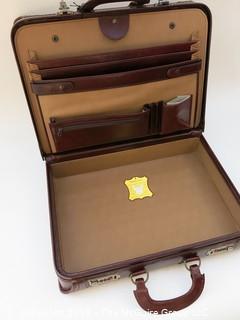 New Leather Briefcase (note: the locks are still factory set)"Steampunk"