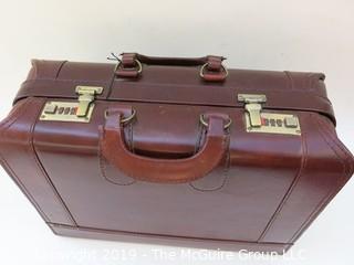 New Leather Briefcase (note: the locks are still factory set)"Steampunk"