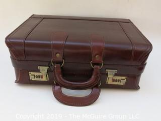 New Leather Briefcase (note: the locks are still factory set)"Steampunk"