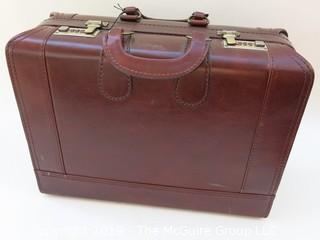 New Leather Briefcase (note: the locks are still factory set)"Steampunk"