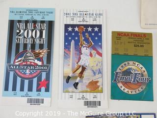 Sports Collectibles, including a recruitment letter from the Harlem Globetrotters addressed to Dale Dover, Harvard.  Dale Dover later became Falls Church City's Mayor.  