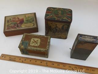 Collection including tobacco tins 