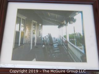 Collection including framed photo of Cape Cod Porch View