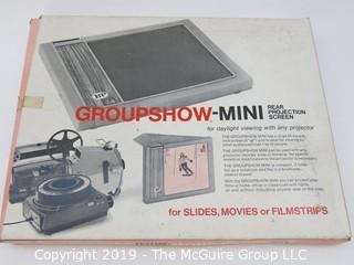 "Groupshow-Mini" Rear Projection Screen; in original box