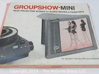 "Groupshow-Mini" Rear Projection Screen; in original box