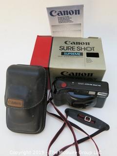 Canon Sure Shot Supreme 35 MM Autofocus Camera with case and original box