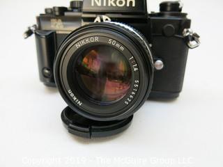 Nikon FA Body with Nikkor 50 MM, f 1.4 Lens and box