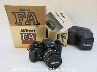 Nikon FA Body with Nikkor 50 MM, f 1.4 Lens and box