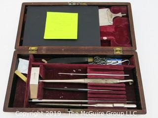 George Tiemann Post Mortem Surgical Set (incomplete), circa 1860's; New York in Rosewood Case