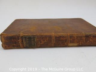 Book: "The Elements of Medicine"; leather bound; by John Brown; Vol. 1 of 2; London; 1788