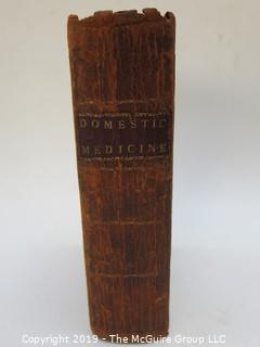 Book: Leather Bound, "Domestic Medicine", by W. Buchan, M.D.; 1789; 11th edition; Hartford, Nathanial Patten