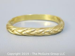 14k Gold Bracelet; 14g; inside dimensions 1 7/8" x 2 1/4"