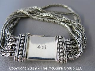 Jewelry:  Quality Thai 925 sterling bracelet; 61g