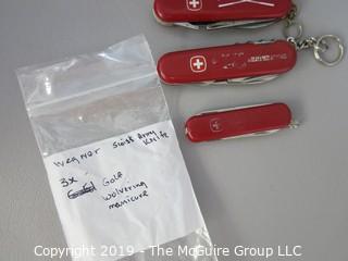 (3) Wegner Swiss Army Knives