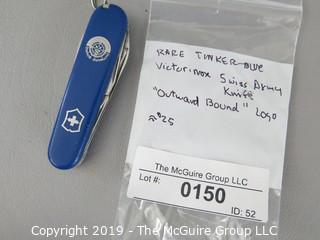 Rare Tinker Blue Victorinox Swiss Army Knife with "Outward Bound" Logo