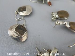 Jewelry:  15 pair of sterling earrings; 110g 