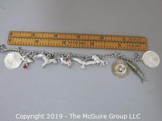 Jewelry: Sterling Charm Bracelet; 26g