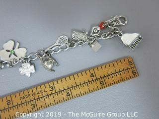 Jewelry: Sterling charm bracelet; 27g