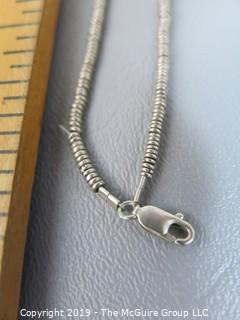 Jewelry: 2 strand sterling bead necklace; 16" long, open; 27g