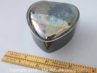 Gorham Heart Form Covered Keepsake Box