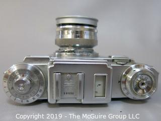 Zeiss Ikon Contax III 35mm Film Camera with two Carl Zeiss Lenses; Sonnar 1:1.5 f=50 mm; and Triotar 1:4 F-8.5cm and Steinheil mulit-turret viewfinder