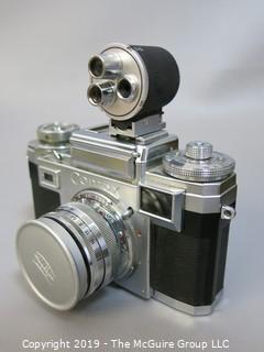 Zeiss Ikon Contax III 35mm Film Camera with two Carl Zeiss Lenses; Sonnar 1:1.5 f=50 mm; and Triotar 1:4 F-8.5cm and Steinheil mulit-turret viewfinder