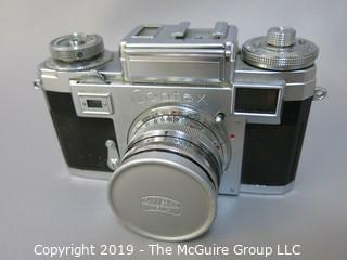 Zeiss Ikon Contax III 35mm Film Camera with two Carl Zeiss Lenses; Sonnar 1:1.5 f=50 mm; and Triotar 1:4 F-8.5cm and Steinheil mulit-turret viewfinder