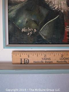 "Mariner"; original oil on board, framed, signed lower right