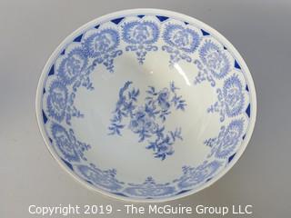 Blue on White Large Serving Bowl; number on base