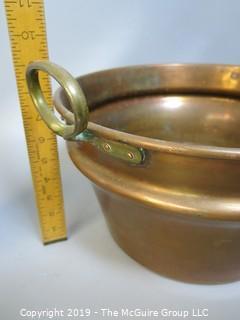 Copper Urn (part of double boiler?); with double handles