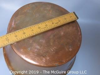 Copper Urn (part of double boiler?); with double handles