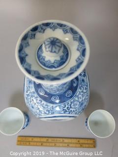 Japanese Saki Set (note repairs to top)