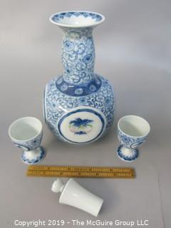 Japanese Saki Set (note repairs to top)