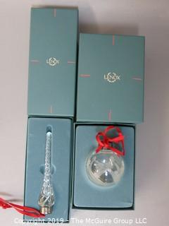 (2) NIB Lenox Holiday Ornaments