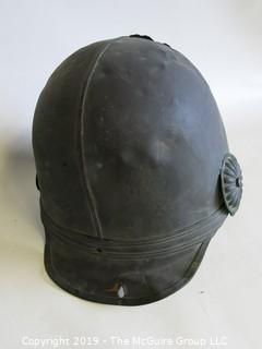 Metal German/European Fireman's Helmet with Eagle Shield 