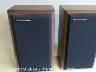 Pair of Cerwin-Vega 2-way AT-8 Speakers; 1992; 10 1/2"Deep x 12"W x 21"Tall