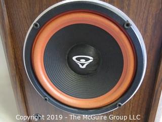 Pair of Cerwin-Vega 2-way AT-8 Speakers; 1992; 10 1/2"Deep x 12"W x 21"Tall