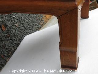 Tiger Maple Low Table; needs refinishing; 23 x 42 x 12" Tall