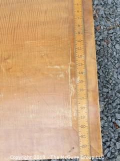 Tiger Maple Low Table; needs refinishing; 23 x 42 x 12" Tall