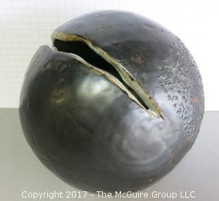 Abstract ceramic sculpture 10" diameter